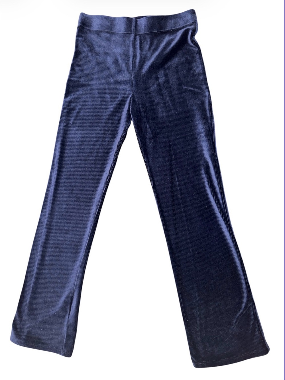 Isaac Mizrahi Navy Velvet Flare Kids Leggings